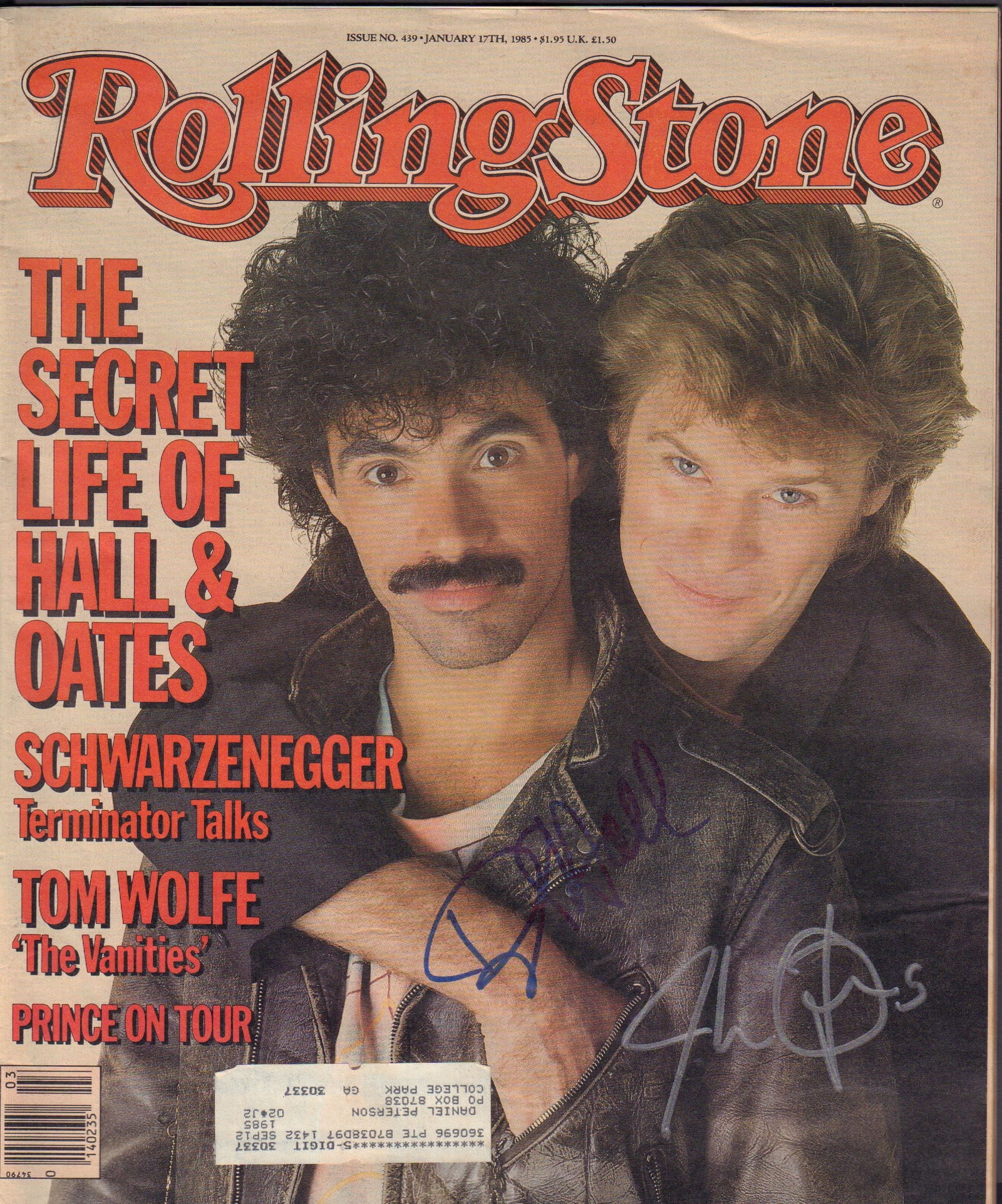 Hall and Oates signed Rolling Stone magazine (1 of 1)