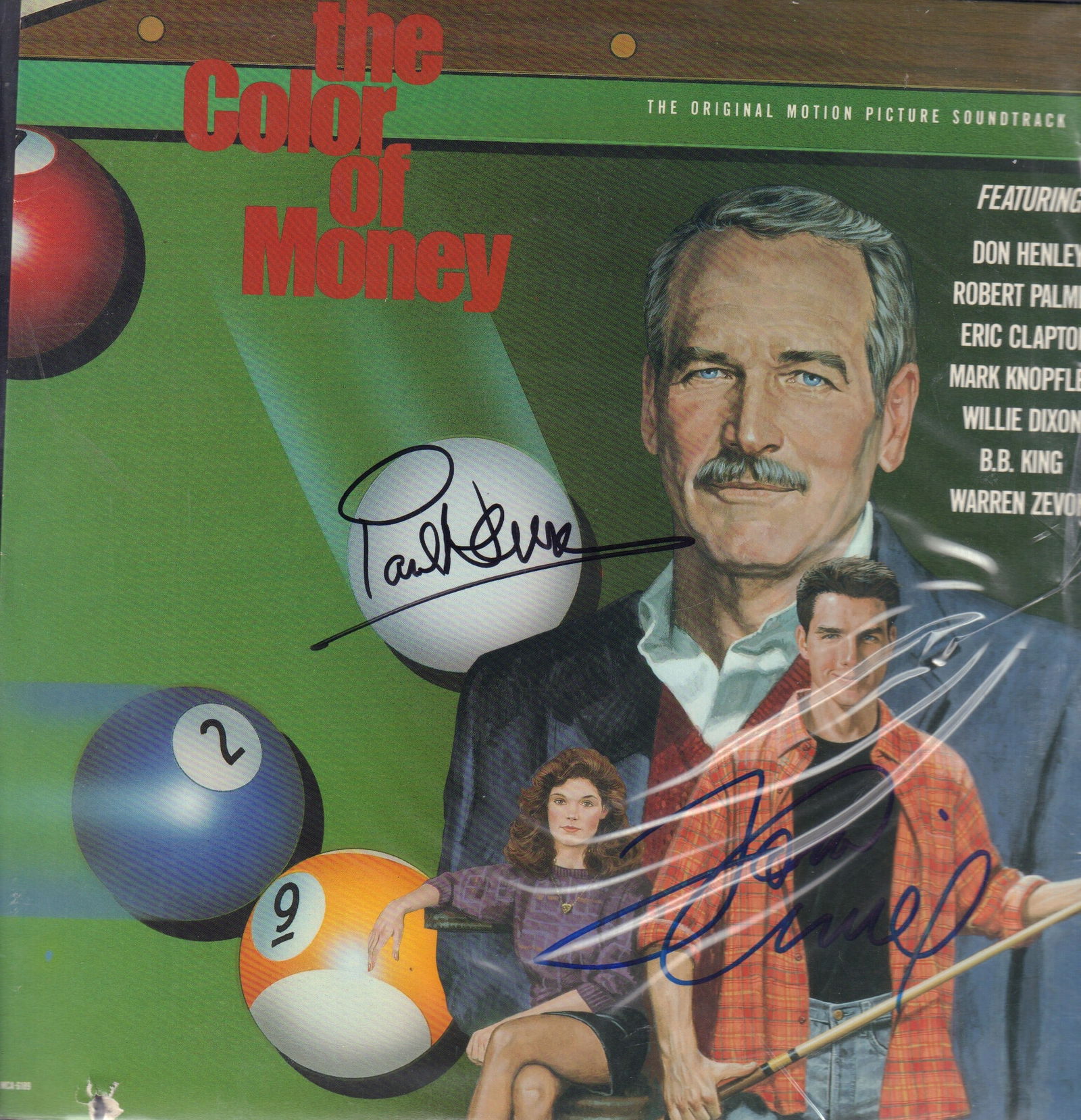 Color of Money cast signed LP Soundtrack (1 of 1)