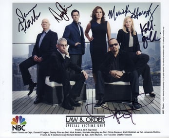 Law and Order Special Victims Unit signed cast photograph
