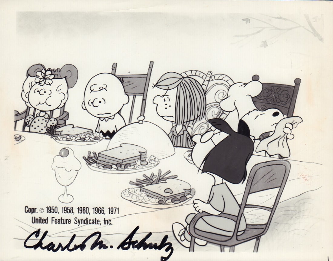 Charles Schulz Peanuts signed photograph (1 of 1)