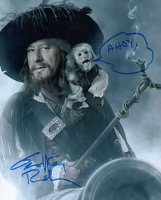 Geoffrey Rush Pirates signed photo