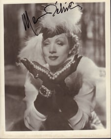Marlene Dietrich signed photo