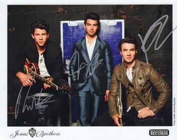 Jonas Brothers signed photo