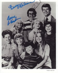 Brady Bunch partial cast signed photo