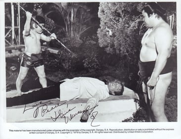Herve Villechaize James Bond signed photograph