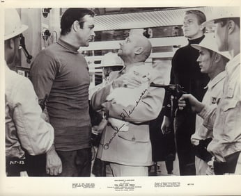 Donald Pleasance signed James Bond photograph