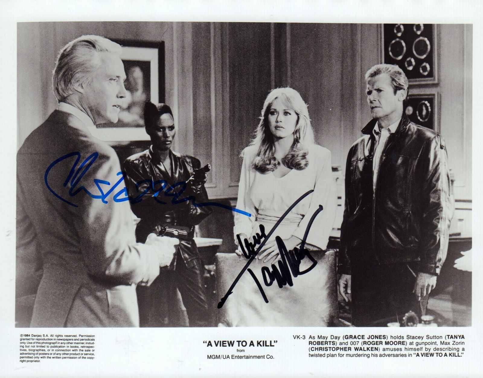 A View to a Kill signed partial cast (1 of 1)