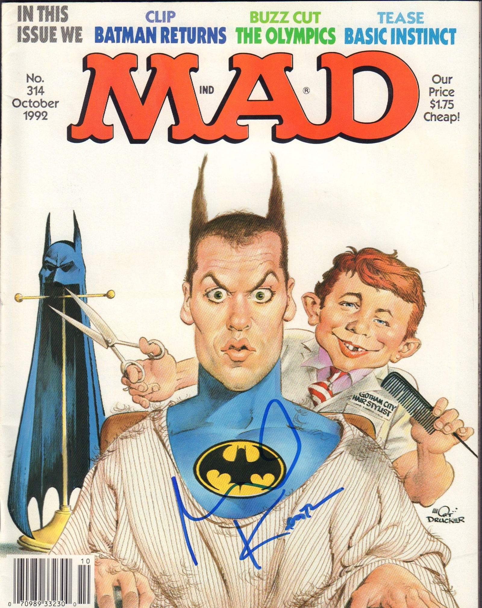 Michael Keaton signed MAD Magazine (1 of 1)