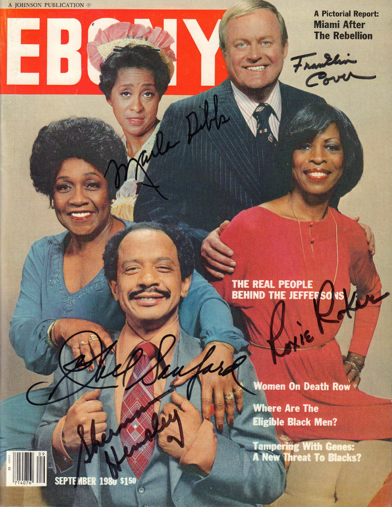 Jeffersons cast signed Ebony magazine (1 of 1)