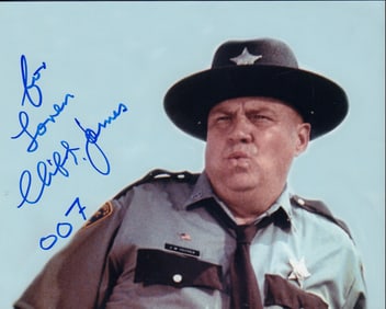 Clifton James signed James Bond photo