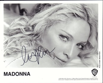 Madonna signed photograph