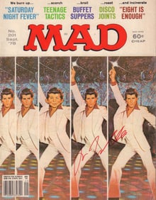 John Travolta MAD magazine signed