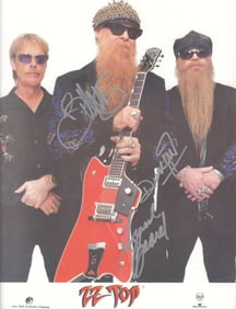 ZZ Top signed photograph