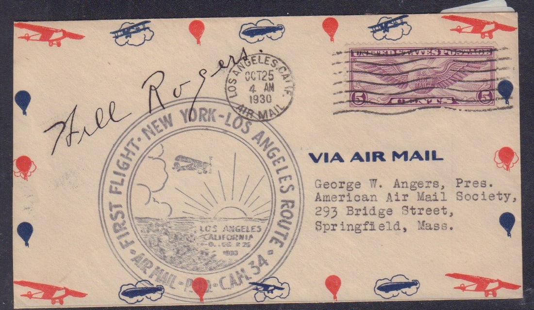 Will Rogers signed flight cover (1 of 1)
