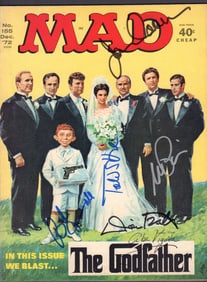 The Godfather cast signed MAD magazine