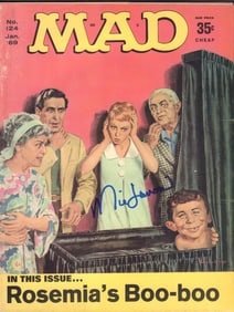 Mia Farrow signed Mad magazine