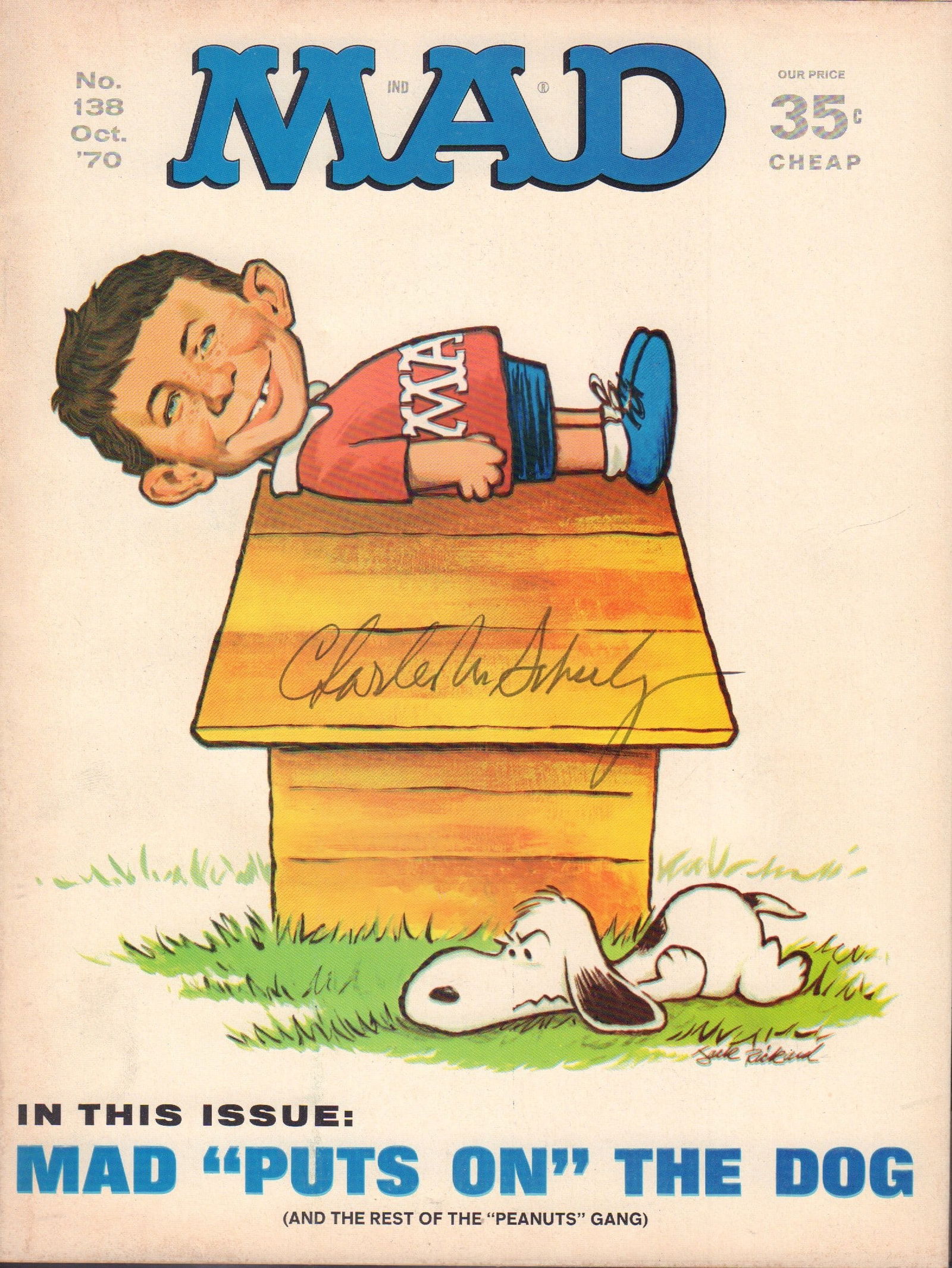 Scharles Schulz signed MAD magazine (1 of 1)