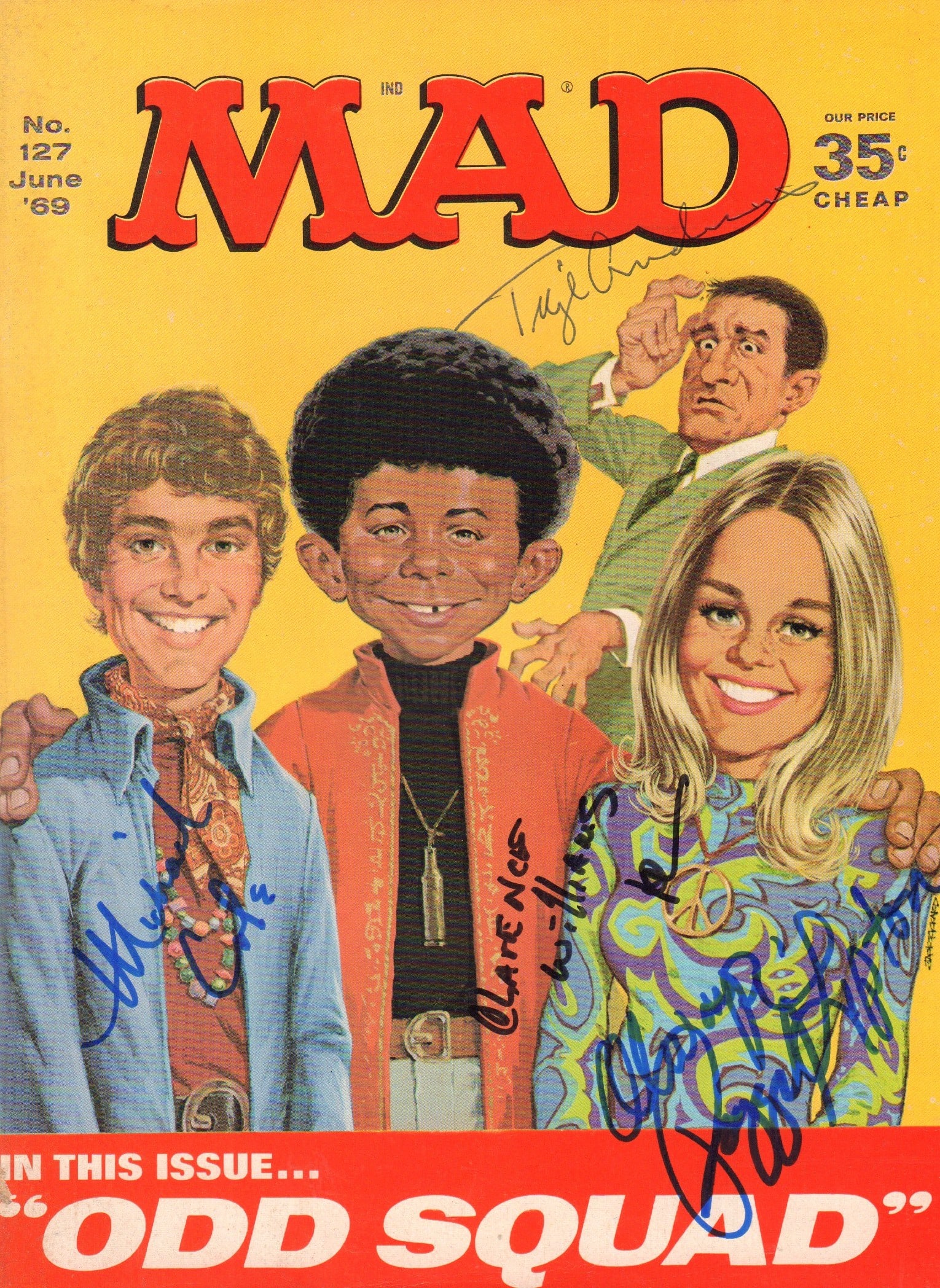Mod Squad MAD magazine cast signed (1 of 1)