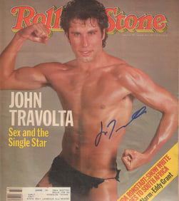 John Travolta Rolling Stone magazine signed