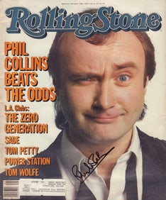 Phil Collins signed Rolling Stone magazine