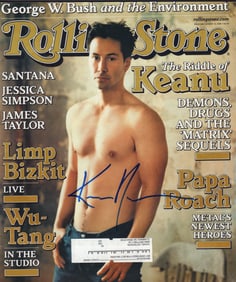 Keanu Reeves signed Rolling Stone magazine