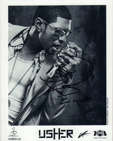 USHER signed photo