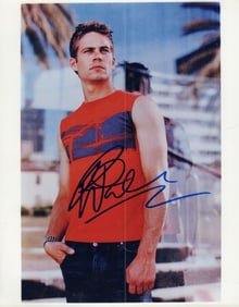 Paul Walker signed photograph