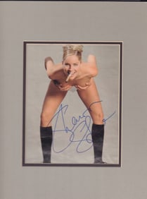 Sharon Stone signed photo matted