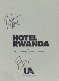 Hotel Rwanda script signed