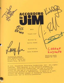 According to Jim cast signed script