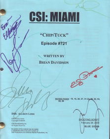 CSI Miami script cast signed