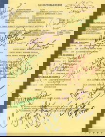 As the World Turns cast signed script