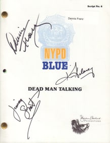 NYPD Blue cast signed script