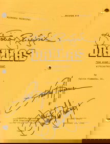Dallas cast signed script