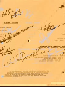 Oliver Beene cast signed script