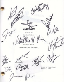 Mad Men cast signed script