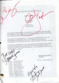 Beauty Shop cast signed script