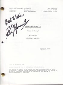 Crossing Jordan signed script