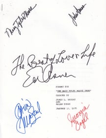 Mary Tyler Moore Show cast signed script
