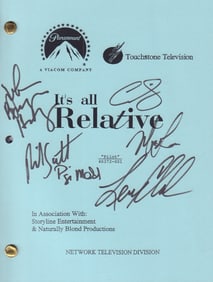 It's All relative cast signed script