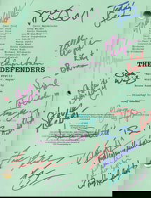 The Defenders cast signed script