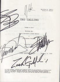 Tru Calling cast signed script