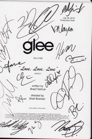 Glee cast signed script