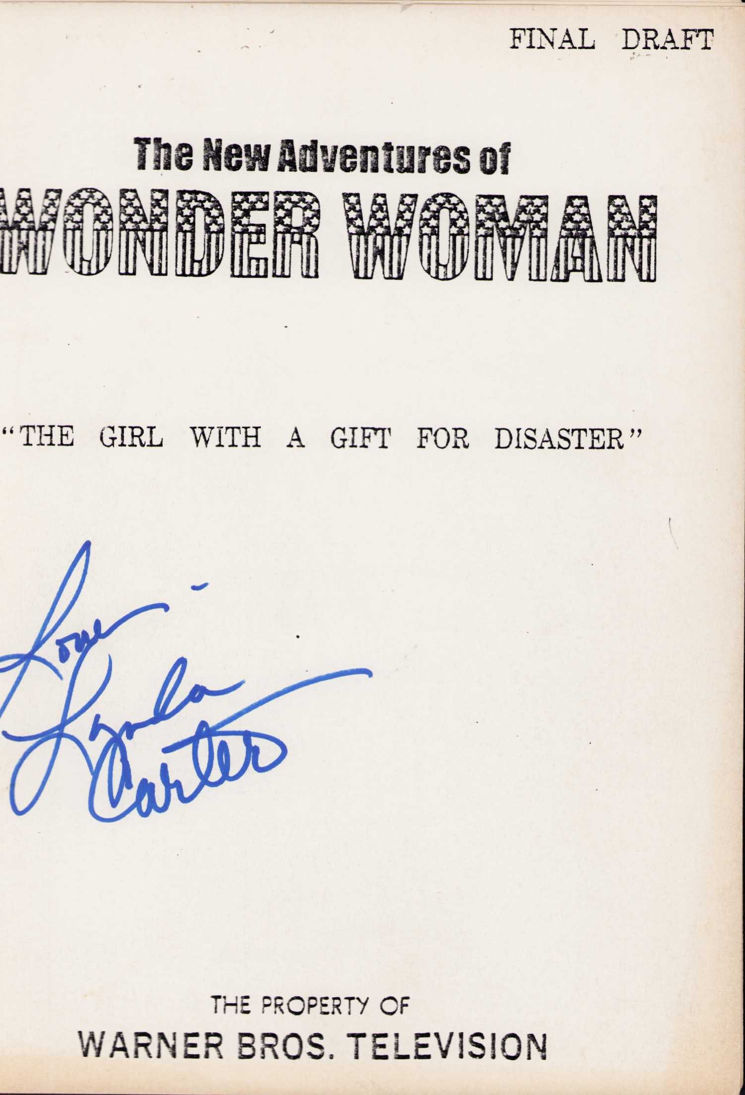 Wonder Woman signed script (1 of 1)