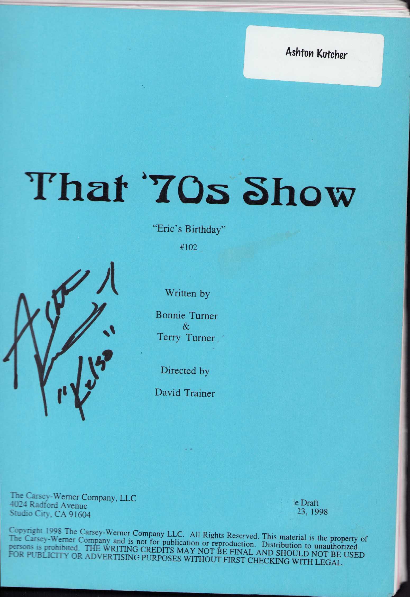 That Seventies Show personal script signed (1 of 1)