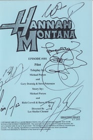 Hannah Montana cast signed script