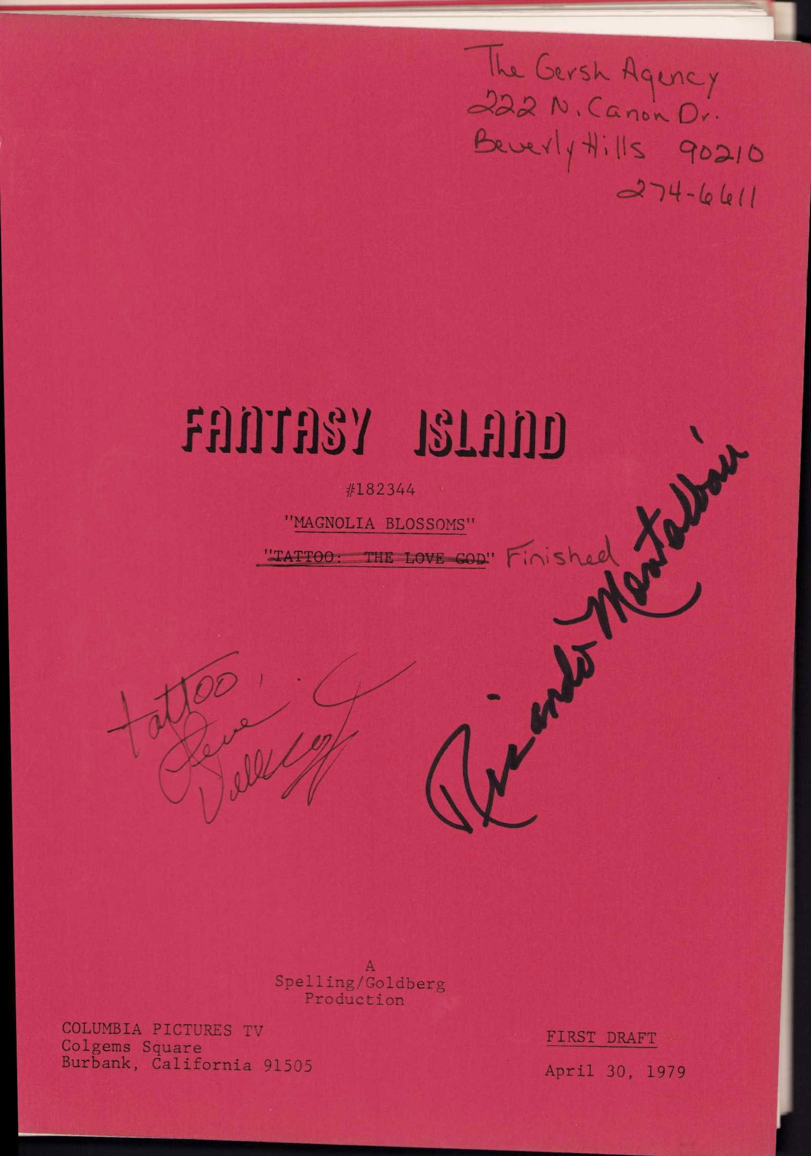 Fantasy Island cast signed script (1 of 1)