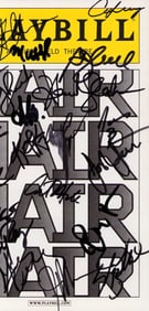 HAIR Broadway cast signed playbill