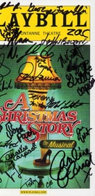 A Christmas Story Broadway Playbill cast signed