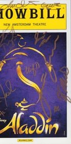 Alladin Broadway Playbill cast signed
